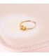 Anillo Loren con piedra semipreciosa citrino y diamantes. Anillo de mujer en oro 18 kilates.