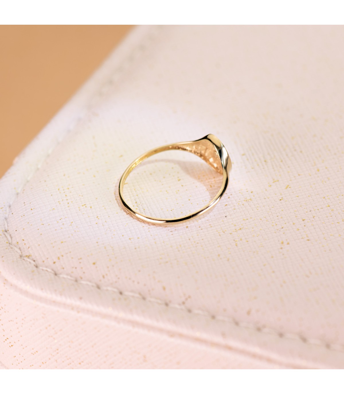 Siegelring für Damen mit Stelle und Zirkonia, 750 Gelbgold | 19619 online kaufen
