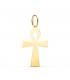 Ägyptisches und koptisches Kreuz Gold 18K 28mm - Ankh-Anhänger, Glücksbringer Symbol