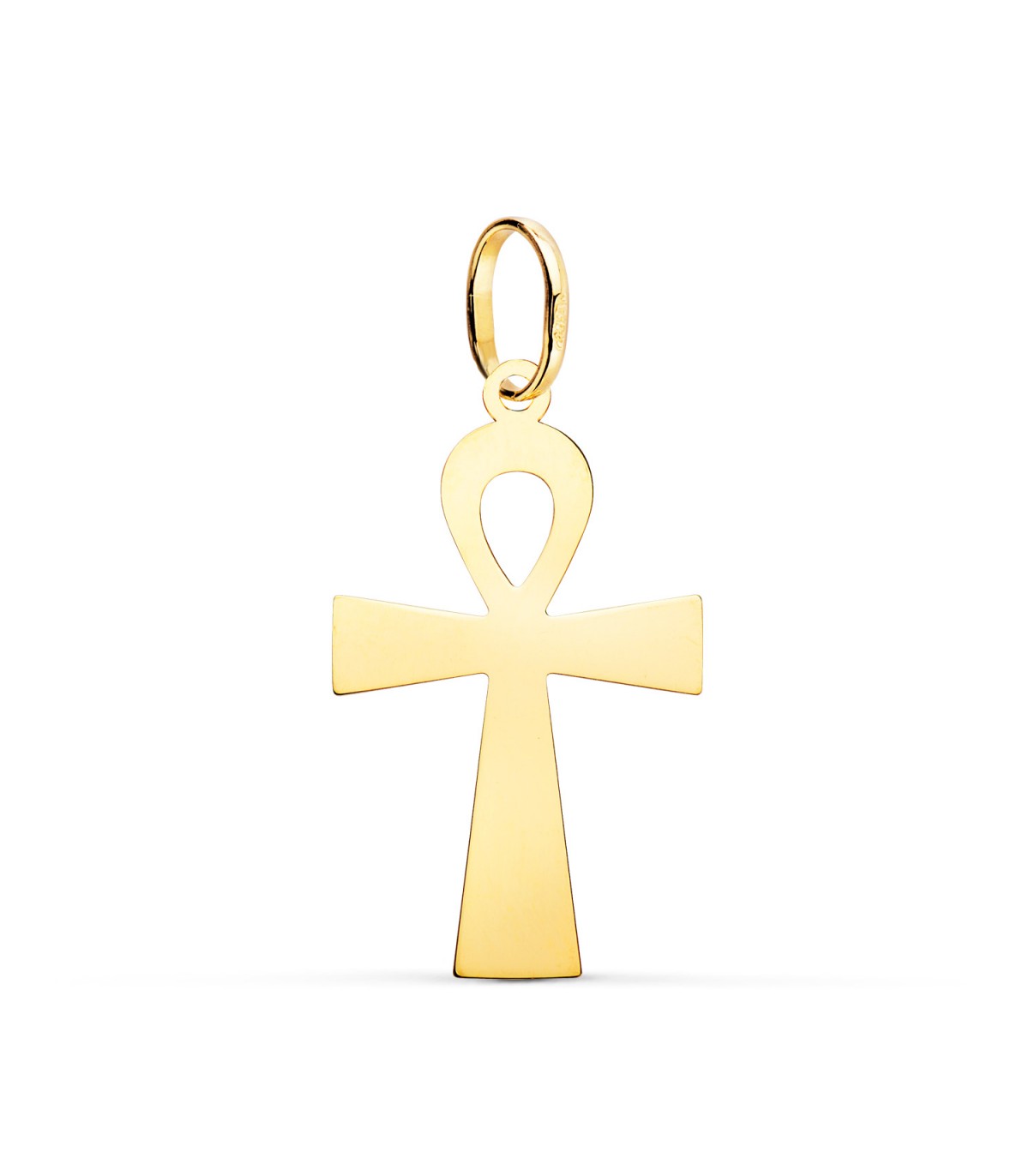 Ciondolo portafortuna a forma di Chiave della Vita "Ankh" in oro giallo 750‰, 28mm