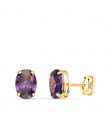 Orecchini Selene oro 18kt ametista