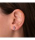 Orecchini Selene Oro giallo con zircone | orecchini a lobo con ametista moderni, acquista online orecchini in oro