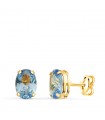 Boucles d'oreilles Selene Or 18K Aigue-Marine