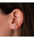 Kleine Ohrstecker mit blauen Zirkonia-Steinen – Ohrringe Enola 18 Karat Gold Aquamarin | Damenschmuck
