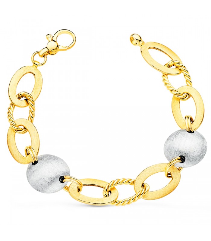 Pulsera Mujer Oro Bicolor 18K Paraíso