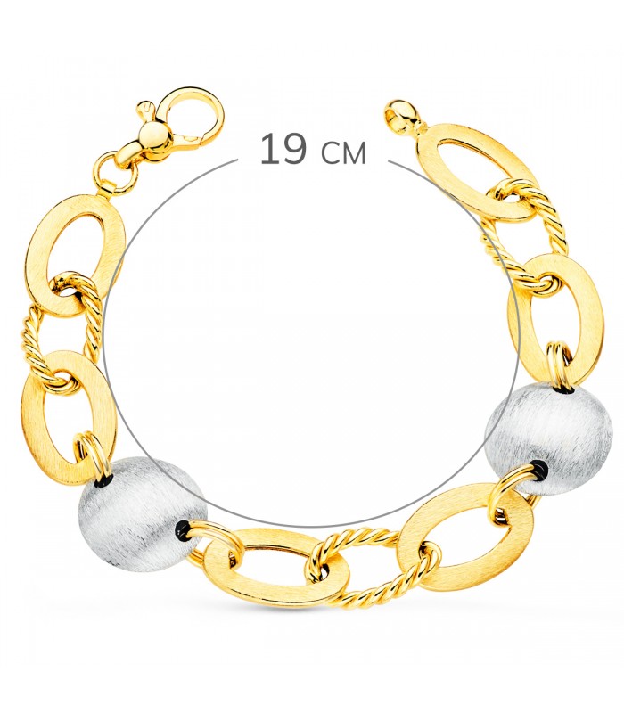 Pulsera Mujer Oro Bicolor 18K Paraíso