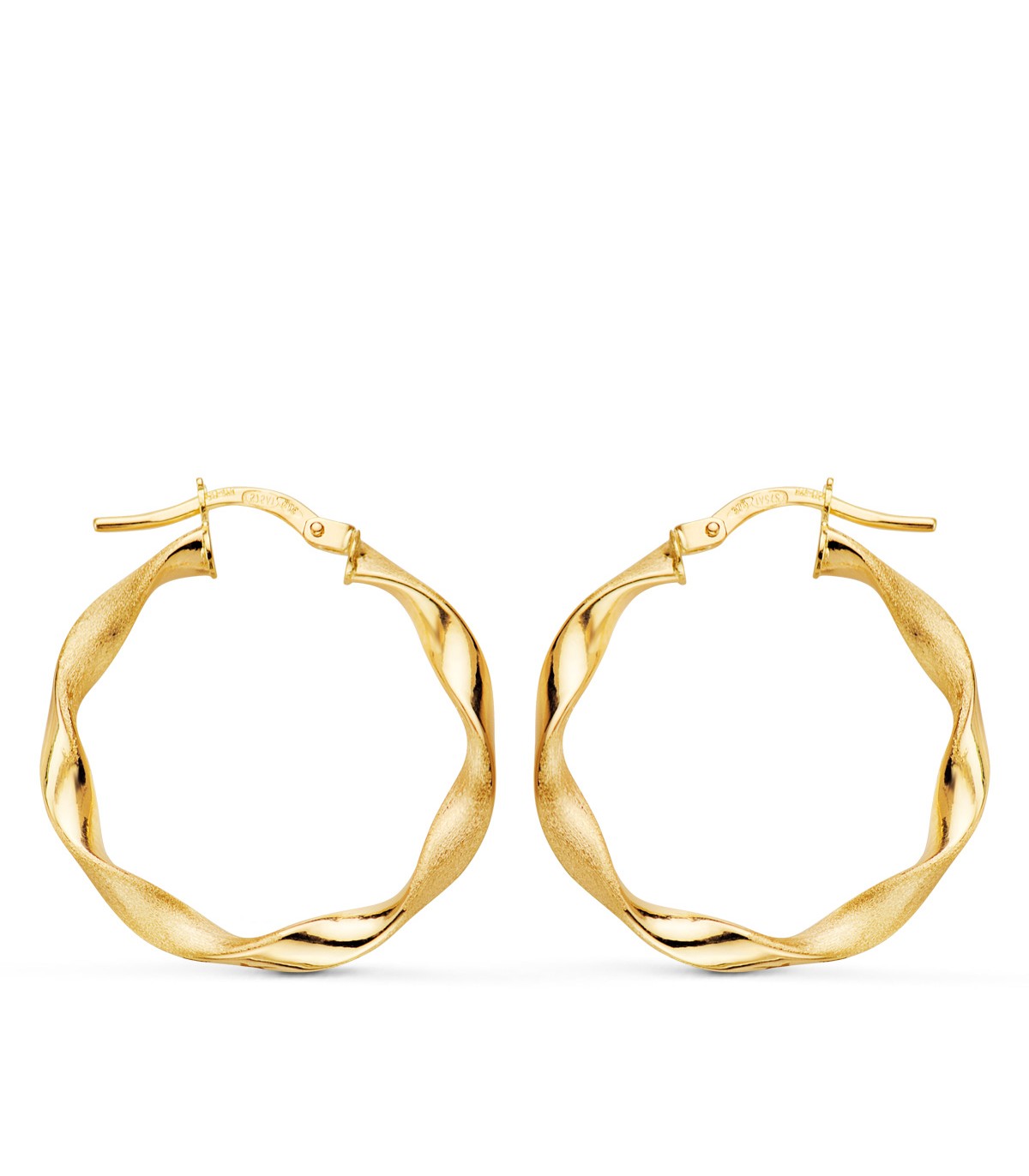 Orecchini a cerchio oro 9Kt 24 mm Torchon