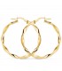 Orecchini a cerchio Oro 9Kt 35 mm Torchon