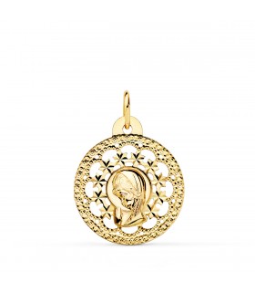 Medalla Virgen niña estrellas