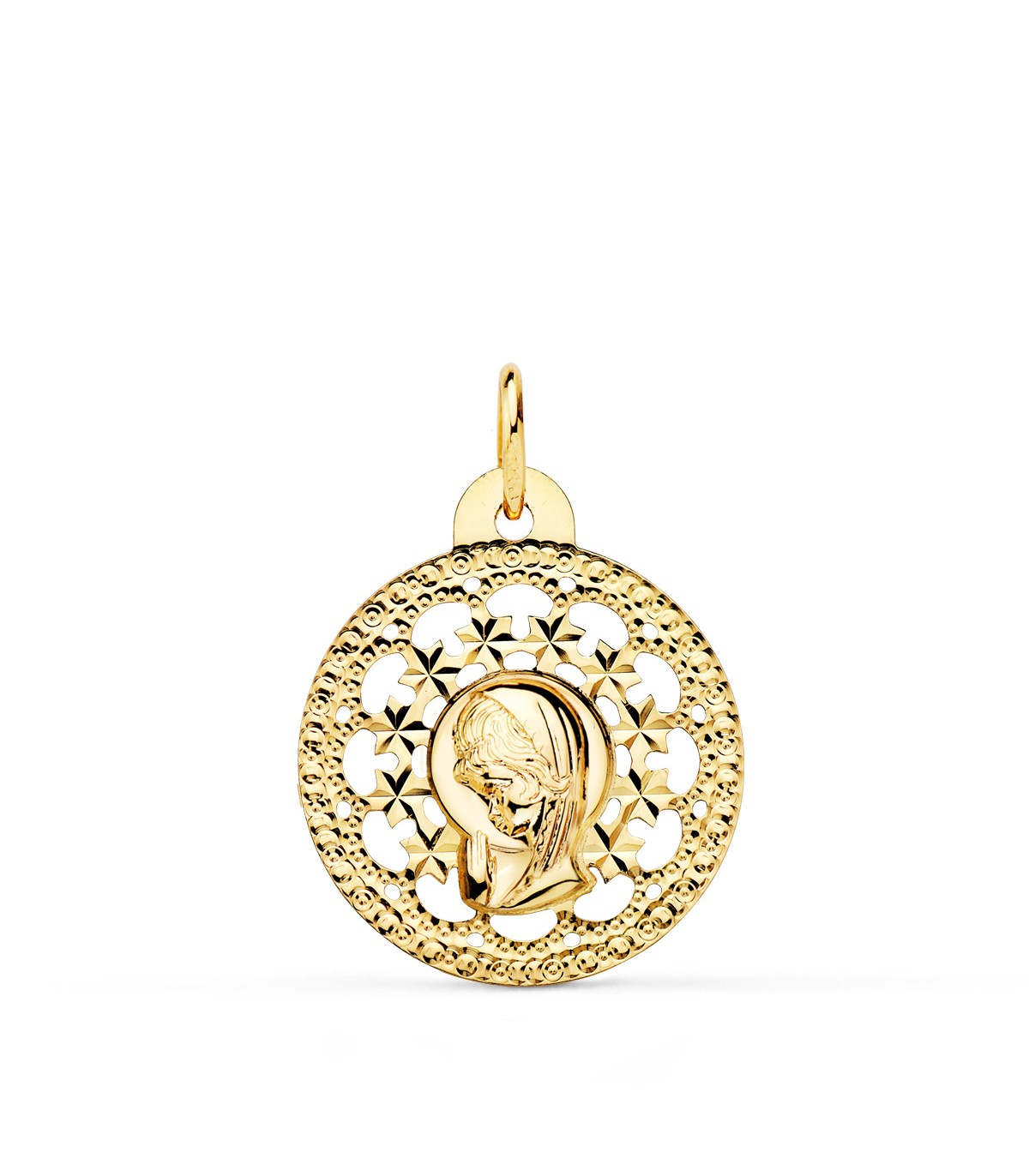 Pendentif  Vierge étoiles 18 K