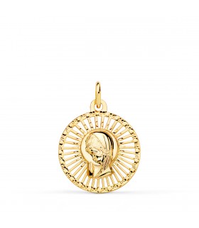 Medalla Virgen niña calada