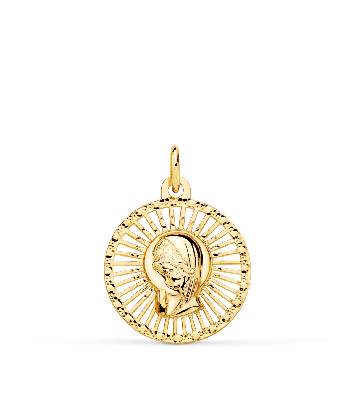 Medalla Virgen niña calada