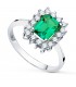 Anello Carrie oro 18kt smeraldo e diamanti