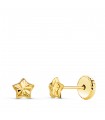 Clous d'oreilles Bébé Étoile Ondes Or 18K 4mm