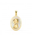 Anhänger oval 750er Gelbgold Jungfrau Maria 22220