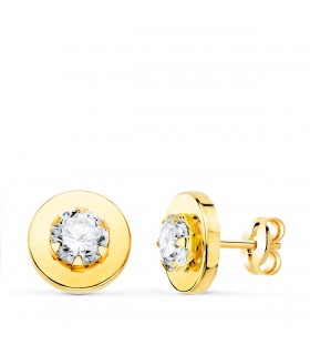 Punto luce Orecchini da donna Oro 18 carati 9 mm | orecchini da donna in oro | Orecchini a bottone e a lobo