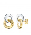 Boucles d'oreilles Grecque Brida Or Bicolore 18K 13mm