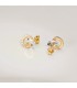 Boucles d'oreilles Grecque Brida Or Bicolore 18K 10mm