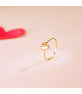 18K Goldring mit Herz D13856-3 | Damenringe und Ringe mit Zirkonia – Valentinstagsgeschenk