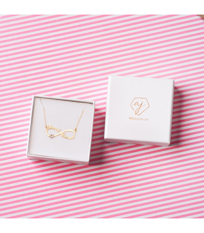 Collier personnalisable infini Or 18K Prénoms Diamant