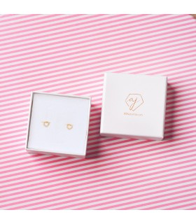 Clous d'oreilles Cœur Saint-Valentin Or 18K