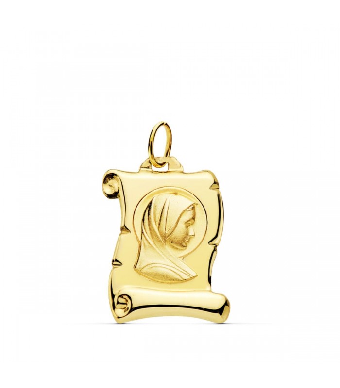 Alda Joyeros, joyería online | Pergamino Virgen Niña Oro 9K 18mm
