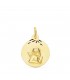 Medalla Matizada Ángel Querubín Oro 9K 14mm | joyería online | medallas bautizo