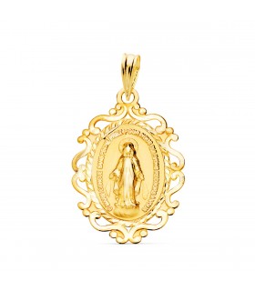 Medalla Virgen Milagrosa Francesa Oro 9K 23 mm - Medallas 9 kilates - joyería online