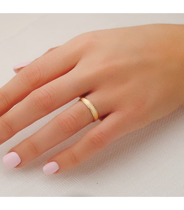 Anello di matrimonio Toscana Oro giallo 9 Kt. Alda Joyeros, gioielli online.