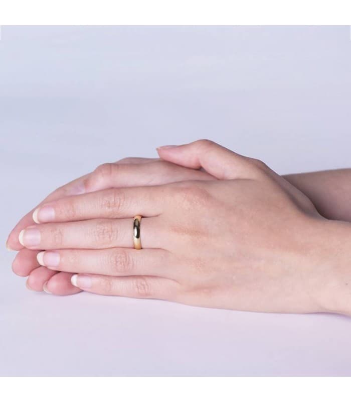 Alliance femme Or jaune 9K Classic. Bijoux en ligne, Alda Joyeros.