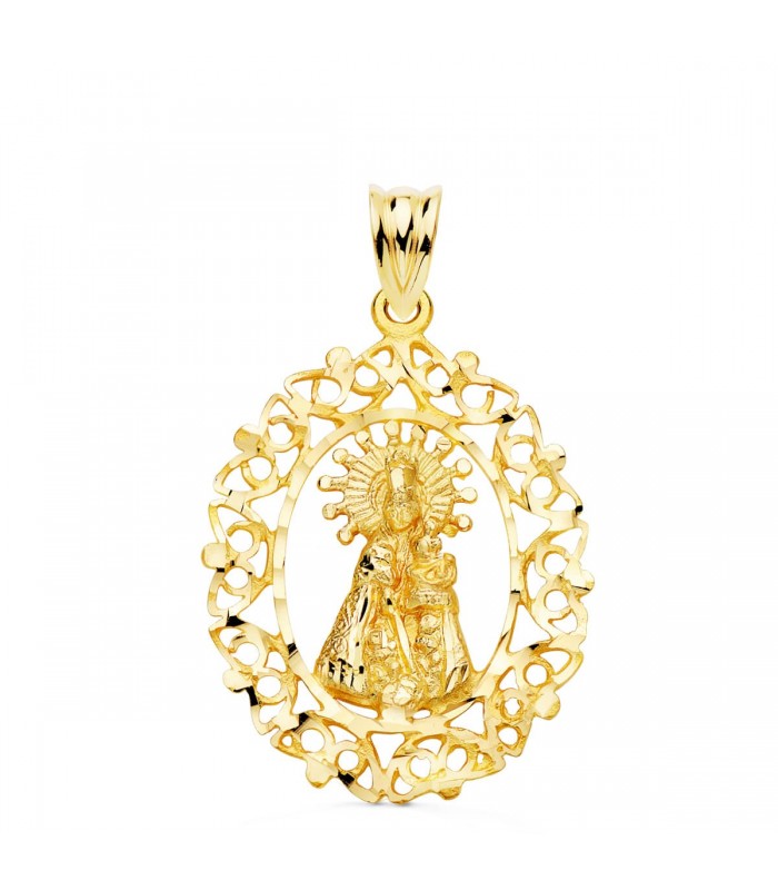 Medalla Cerco Virgen Desamparados 18K 28mm  oro 750 18 ktes | joyería online