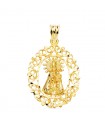 Jungfrau der Hilflosen Medaille 18K Gelbgold P3094-330