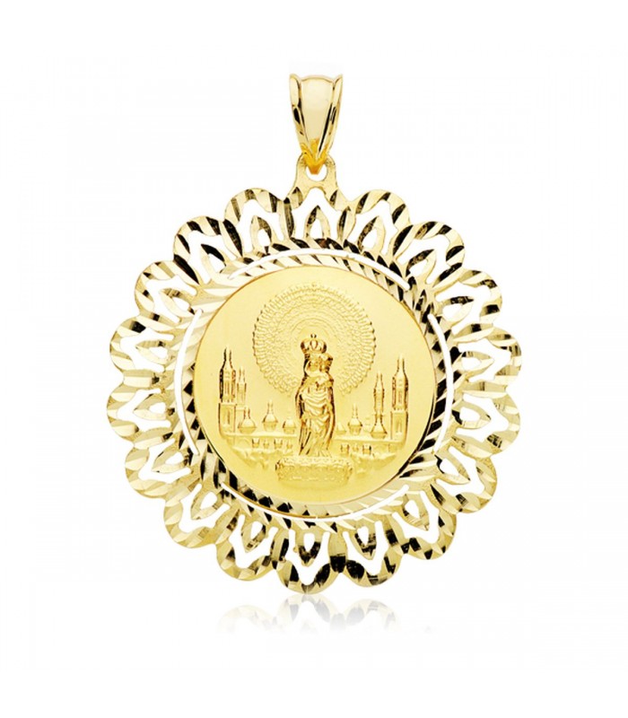 Jungfrau del Pilar Medaille 18K Gold P3056-340
