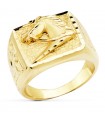 Sello de hombre Caballo Oro Amarillo 18K
