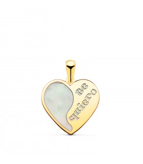 Colgante Nácar Te quiero Oro 18 K - colgantes enamorados - colgante pareja