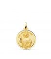 Medalla Oro 18K San Judas Tadeo 18mm Bisel