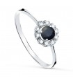 Bague Femme Saphir 0.33 Ct. Or Blanc 18K