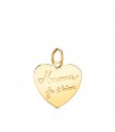 Pendentif Coeur Maman Je t'aime Or 9K