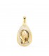 Médaille Nacre Vierge Enfant Goutte Or 18 K 19 mm
