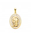 Anhänger oval 750er Gelbgold Jungfrau Maria 22226