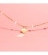 Pulsera personalizada Corazón Perlas Oro 18K - pulseras personalizables - pulsera con nombre grabado