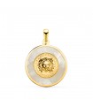 Colgante Medusa Nácar Oro 18K 20 mm