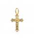 Kreuz mit Jesus-Figur, ca. 27 × 17 mm – religiöser Anhänger aus 750er Gelbgold