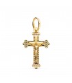 Croix avec Christ Diamanté 27mm Or 18K