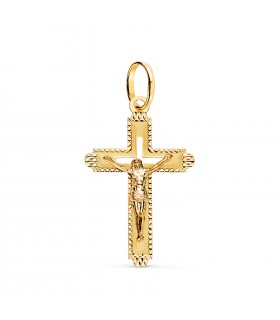 Kreuz 27 mm 18K, Artikl. 22272 | 750/- Goldkreuz Anhänger zur Taufe, Kommunion, Geburt