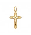Anhänger Kreuz mit Jesus 750 Gold 22272