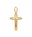 Cruz con Cristo Oro Amarillo 18 K 27 mm