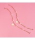 Pulsera personalizada Corazón Perlas Oro 18K - pulseras personalizables - pulsera con nombre grabado