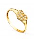 Siegelring Herz 750 Gelbgold | Damen-Ring Pavé Zirkonia, online kaufen