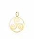 Ciondolo celtico Triskele oro 18kt 20mm, lavorazione traforata - Gioielli Portafortuna